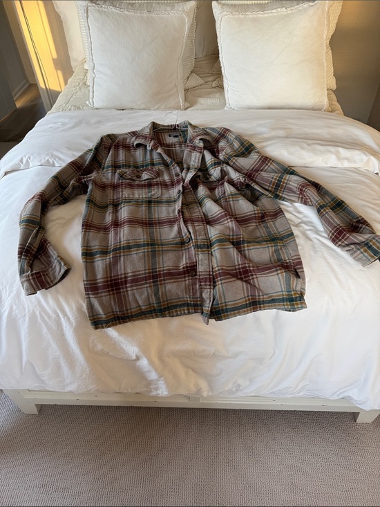 Patagonia Other - Patagonia Men's Plaid Button-Down Shirt - Brown, Red & Green